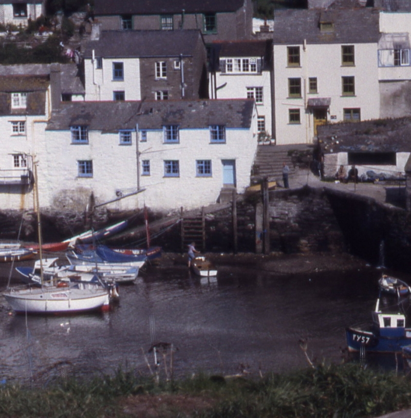 Slipway Cottage And Slipway Directly To South Polperro Cornwall